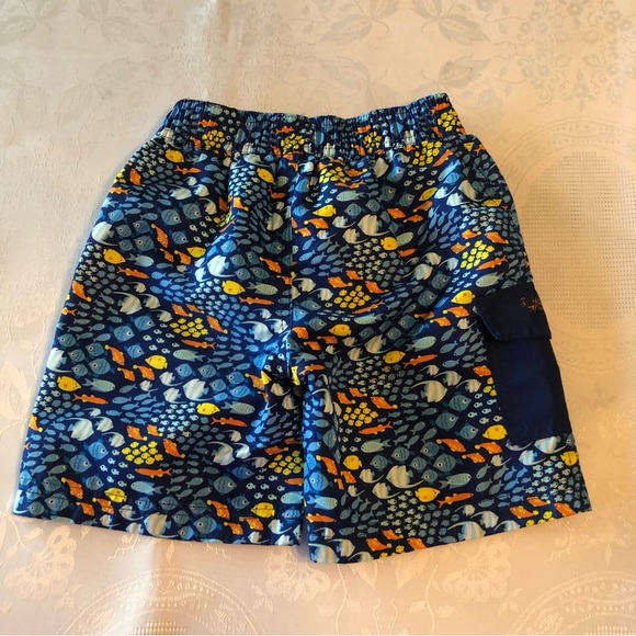UVSkinz Boys Size 5 Blue Fish Swimming Trunks Baiting Shorts Mesh Lining Pocket - Picture 14 of 16